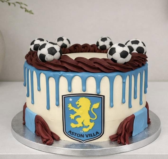 Football themed celebration cake